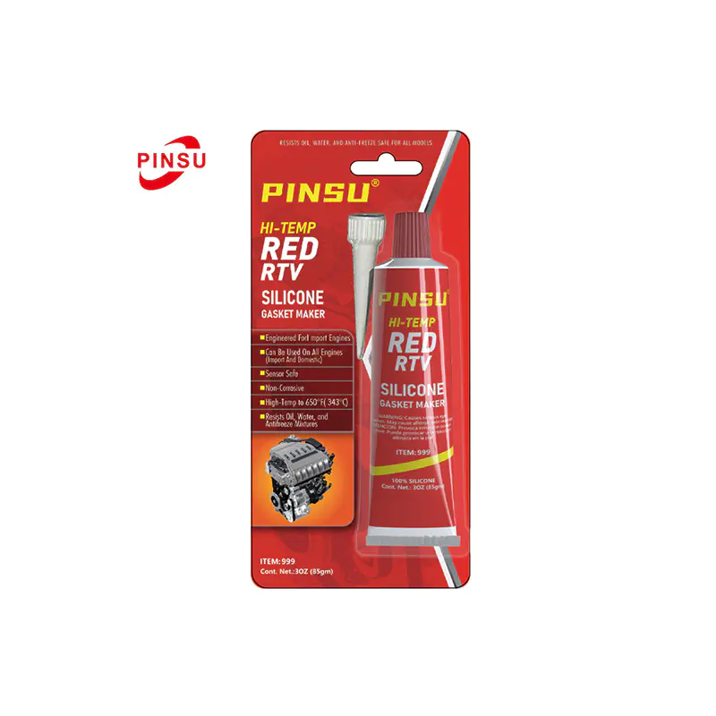 PINSU - Merah/Hitam/Kelabu RTV Pengedap Gasket Silikon Tahan Suhu Tinggi - Pengedap Kalis Air Gred Automotif/Industri